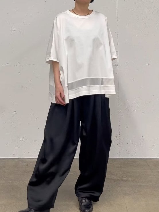 mizuiro-ind（ミズイロ-インド）シアー切り替えワイドプルオーバー [2