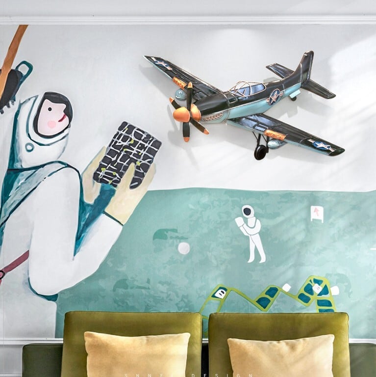 ウォール アート 飛行機 アンティーク調 おしゃれ かわいい 壁掛け