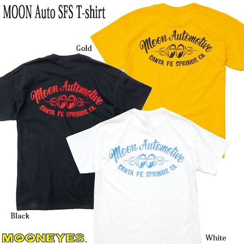 MOON Auto SFS T-shirt 全3色 ムーン オート SFS Tシャツ Wildman石井 MOON Equipped ピンストライプ HOTROD バイク MOONEYES ムーンアイズ