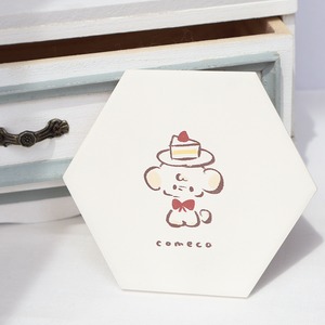 こめこの白雲石コースター