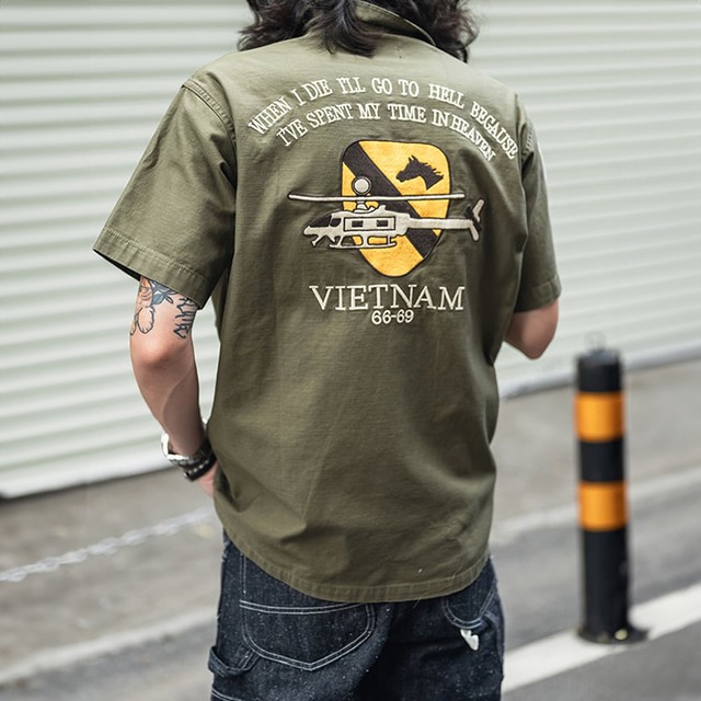 U.S. ARMY Patchwork short sleeve military shirt 00293