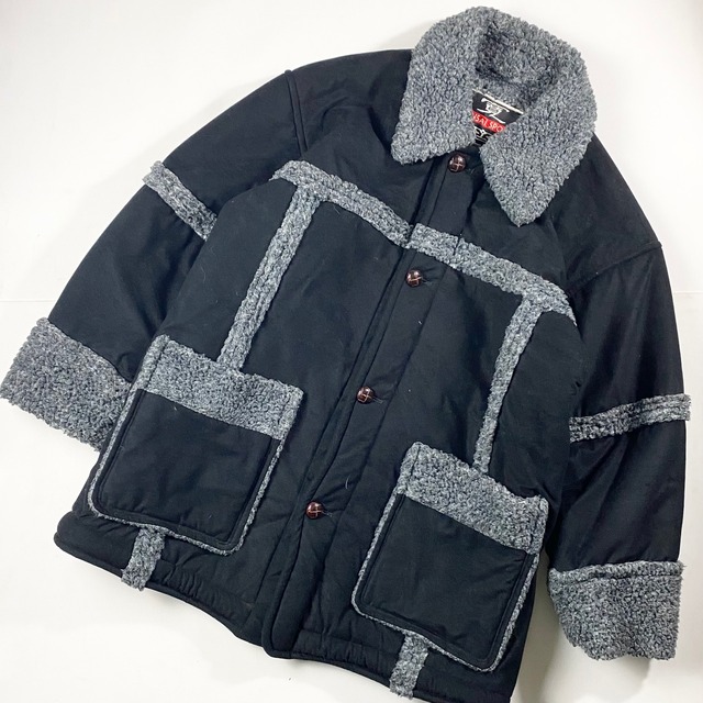 vintage KANSAI JEANS fake mouton coat