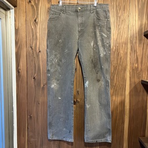 Dickies ペインターパンツ ワークパンツ ブラック ペイント W34 L34表記 W88cm ペンキ ヴィンテージ ディッキーズ アメカジ ワーク