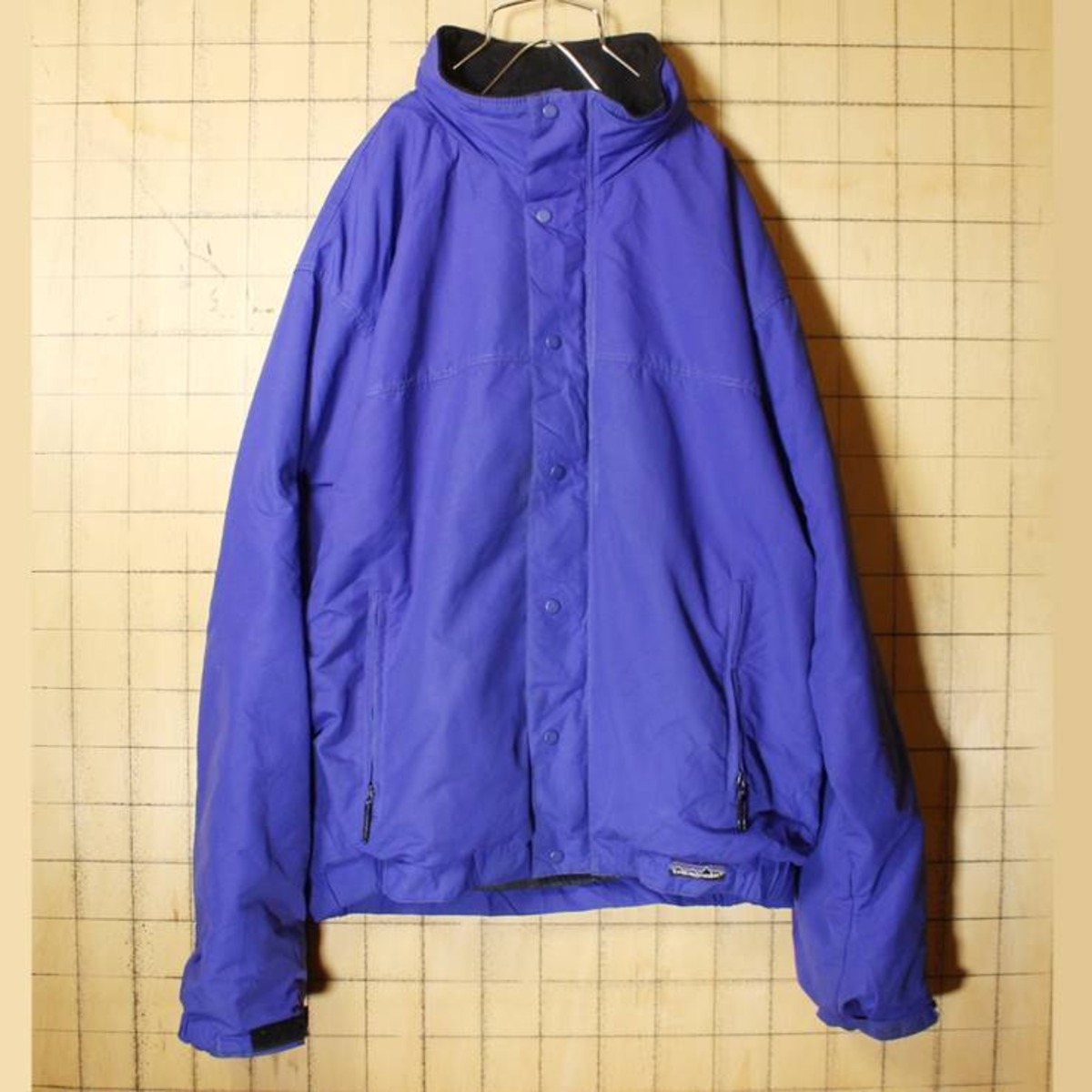 80s USA製 patagonia パタゴニア ナイロンジャケット ブルーパープル 
