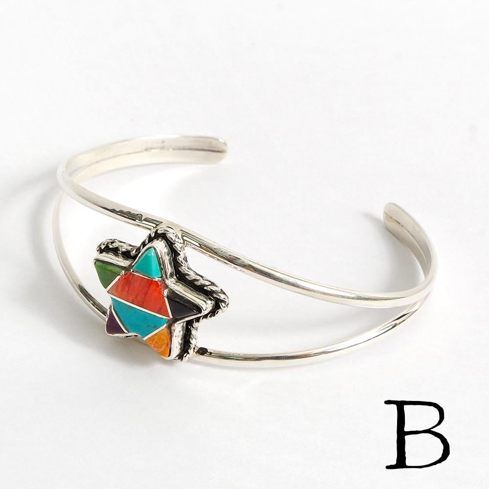 INDIAN JEWELRY インディアンジュエリー】Navajo Multi color star