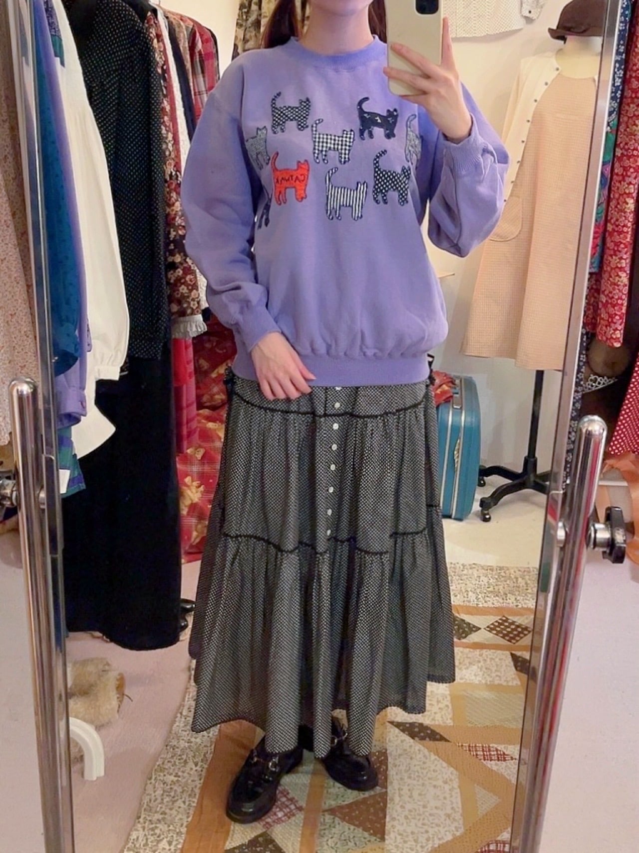 PINKHOUSE / dot tiered skirt