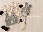 Valubebe 26/AP (Baby) Waffle Bear Bonnet Hat