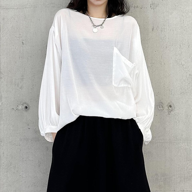 Boat-Neck Bat-Sleeve Tee　H0230