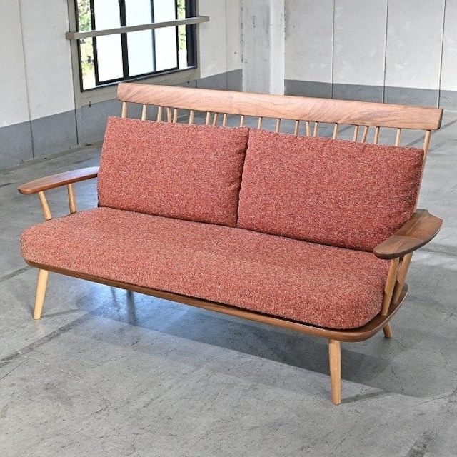 飛騨産業 48万「NEWMCKINLEY」トリプルソファ ホワイトオーク ウォールナット材 天然木 キツツキ リビング 客間 待合室 HIDA