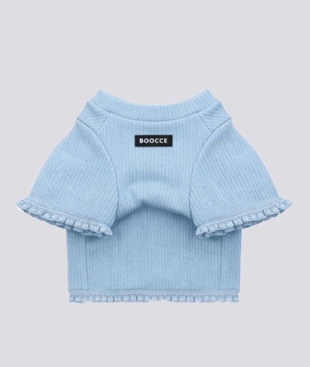 〈 予約アイテム 〉BOOCCE /SOFT LACE TOP（ライトブルー）
