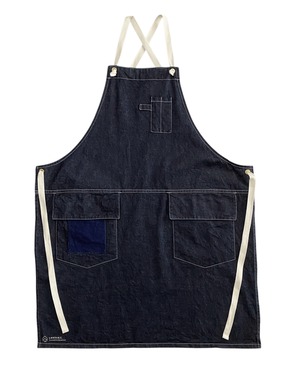 Root denim apron Long / ルートデニムエプロン ロング（インディゴ）