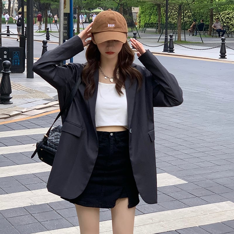 バック 後ろプリーツルーズ薄手ジャケット 上着 コートレディース 女性