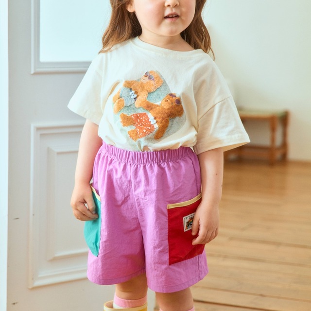 [予約][送料無料]≪1st blue≫3.5-Length Cargo Color Block Shorts 16