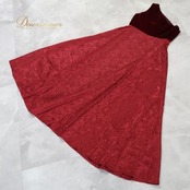 フラダンス 衣装 ワンピース ドレス レッド系 バラ フラワープリント バラ柄 ベロア ワンショルダー 高級感 光沢 上品 おしゃれ 大人っぽい かわいい レッスン 練習 赤 フラ ダンス ハワイアン ベルベット 高級 衣裳 パーティー ドレッシー エレガント シンプル フラワー 赤色 美しい スタイリッシュ お洒落 クラシック フラダンス用品 レディース