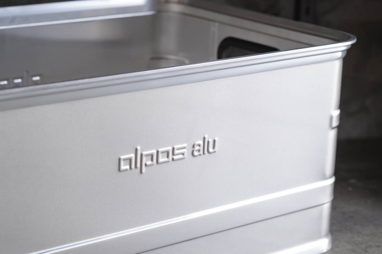 SONIA】ALPOS アルミコンテナ （レコードボックス）67L ALPOS ALUMINUM