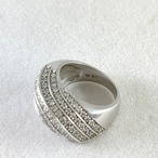 リング　シルバーリング　ラインストーン　大ぶりリング 12acdx5-1