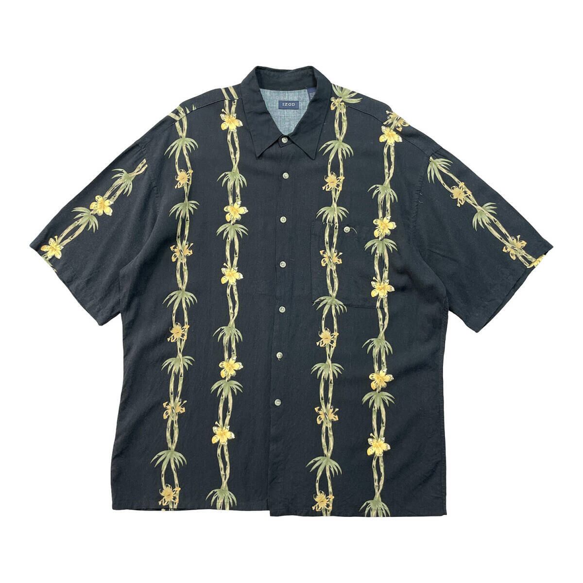 USA 古着 IZOD アイゾッド レーヨン アロハシャツ ハワイアンシャツ