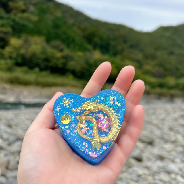 龍神さま心珠オルゴナイト（青龍）