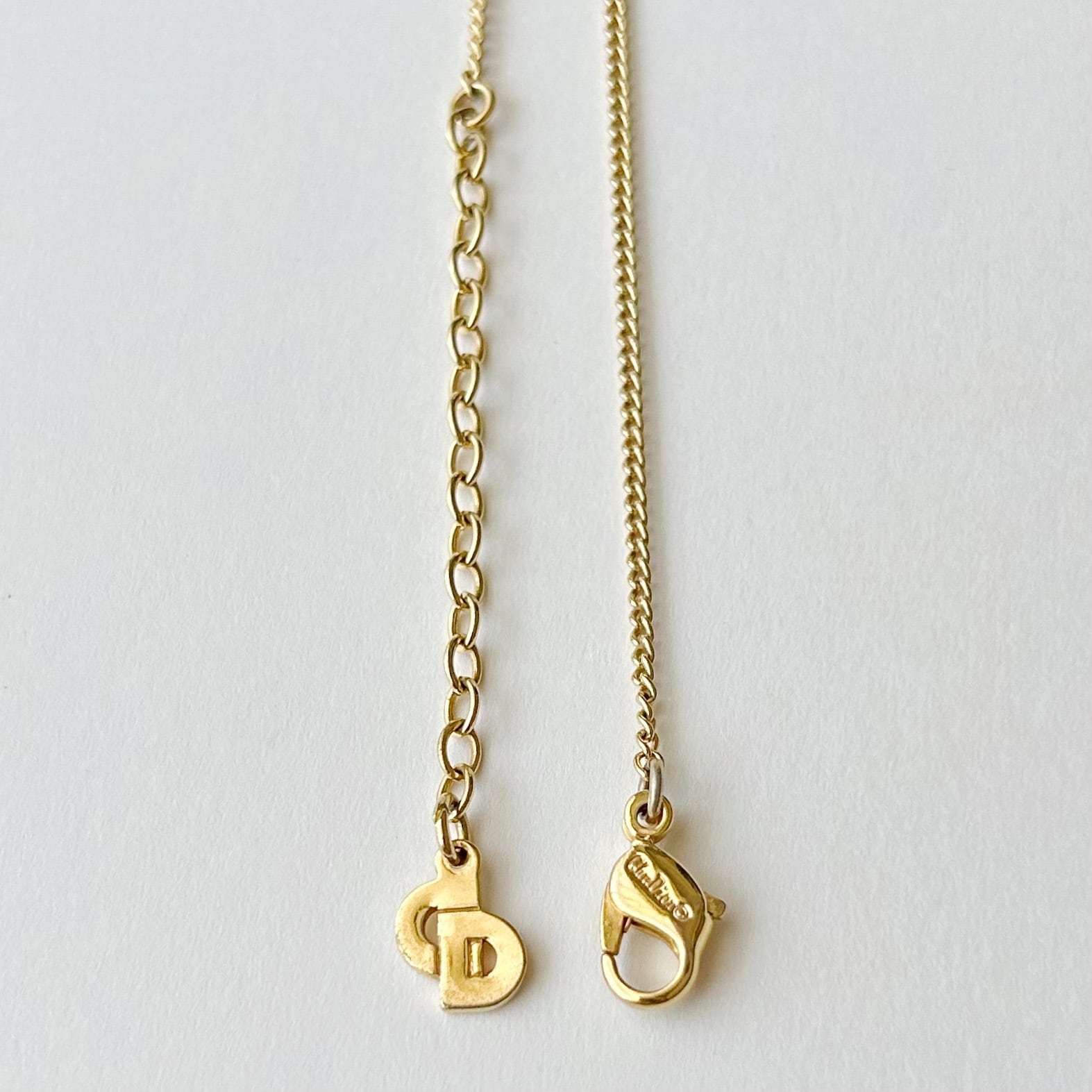 クリスチャンディオール ネックレス N5296】Christian Dior logo twist necklace/クリスチャン