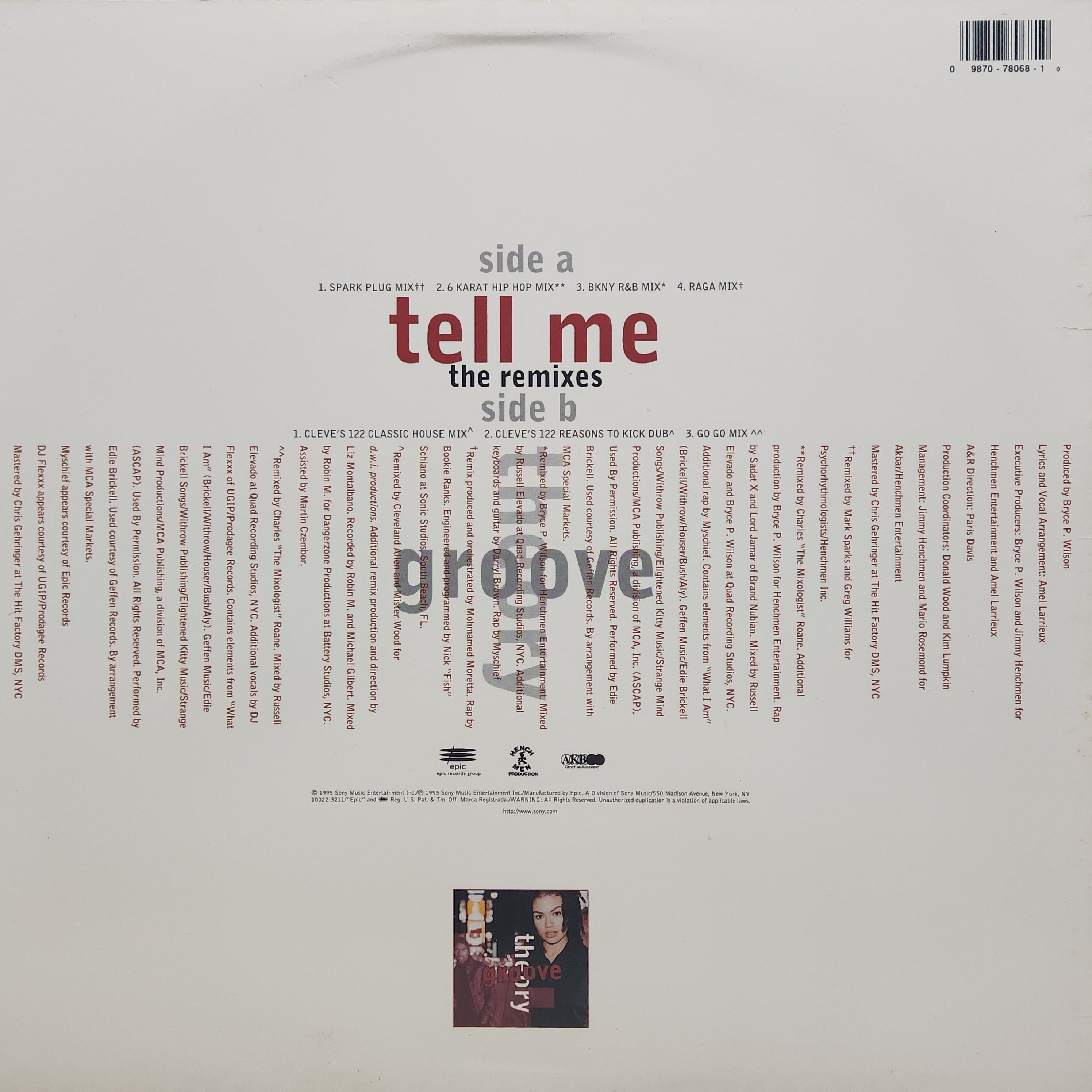 Groove Theory / Tell Me (The Remixes) [49 78068] - 画像2