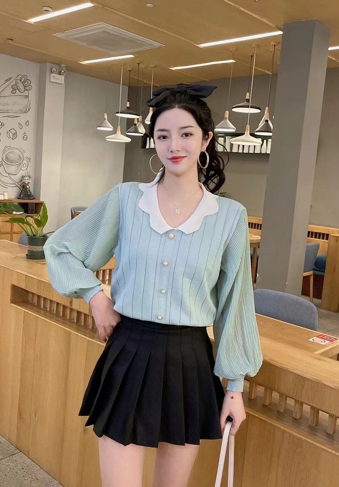 スカラップ襟　ブラウス　AJ1080-8827