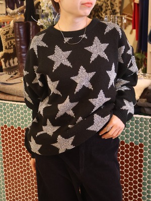 star pattern acryl knit【1930】