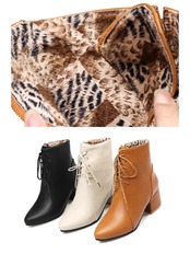 【0301】Lace Up Short Boots Shoes
