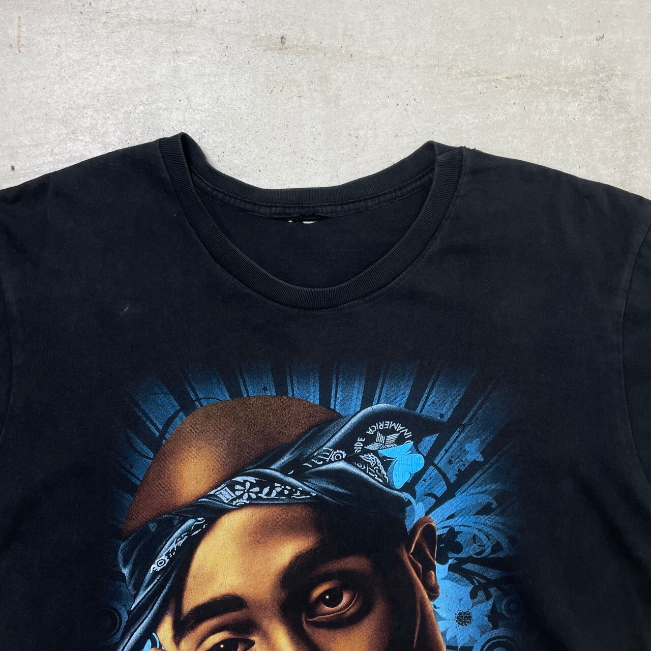 2PAC ラップTシャツ ヒップホップ メンズXL相当 古着 黒 【Tシャツ 
