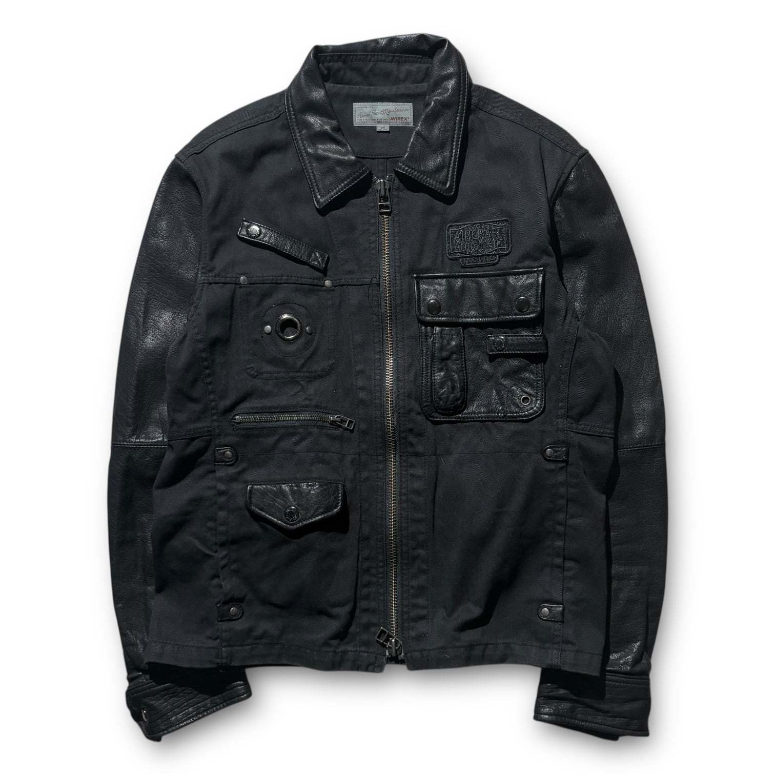L] 90's St John's Bay Leather Jacket Black | Pay ID