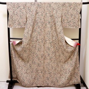 草花柄・小紋・着物・No.171114-07・梱包サイズ60