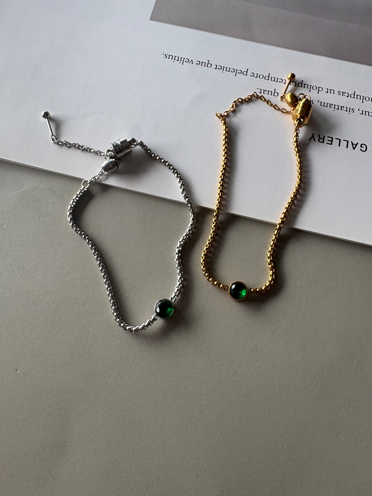 MSA green stone bracelet