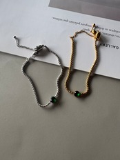 MSA green stone bracelet