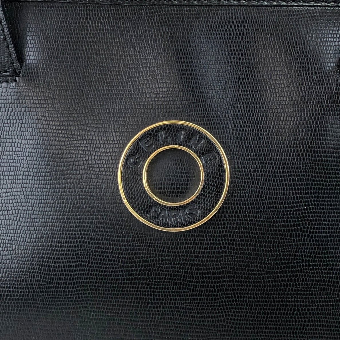 CELINE セリーヌ ショルダーバッグ ブラック サークルロゴ レザー ミニ