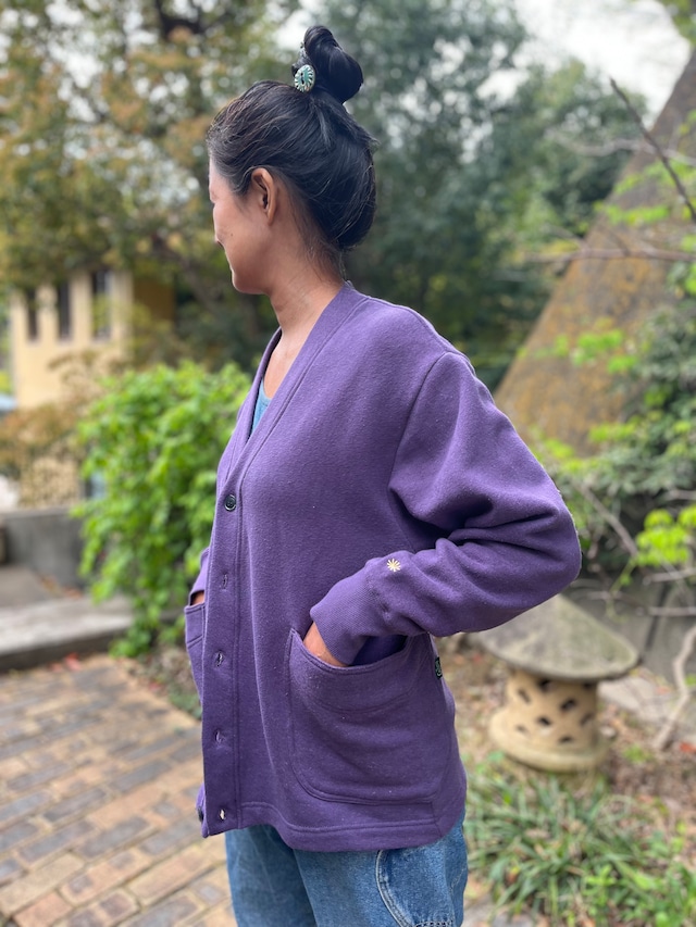 GOHEMP      HEMP BASIC cardigan（African violet）