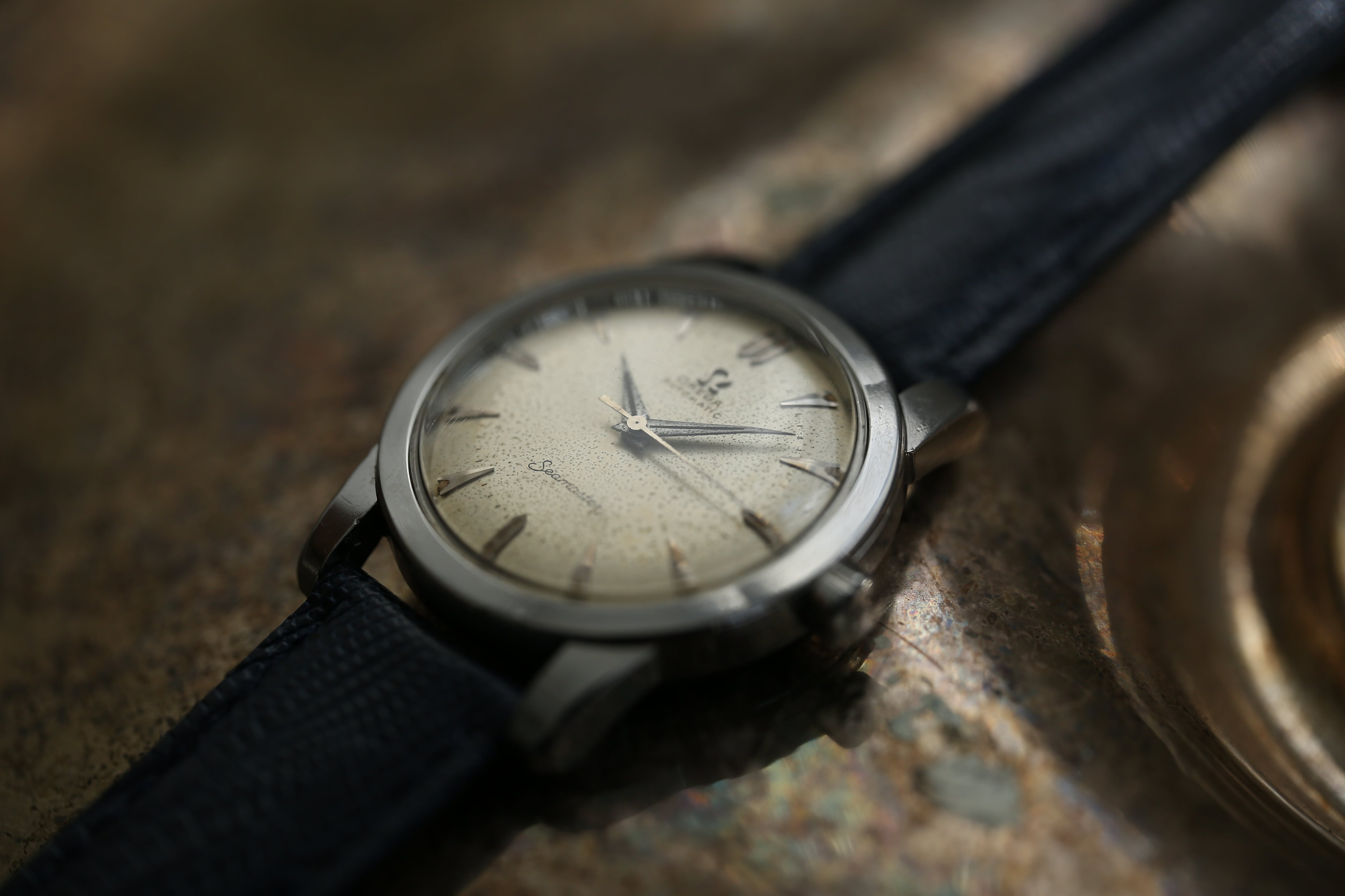 OMEGA】1952年製 オメガ シーマスター1st 飛びアラビア×ツートン