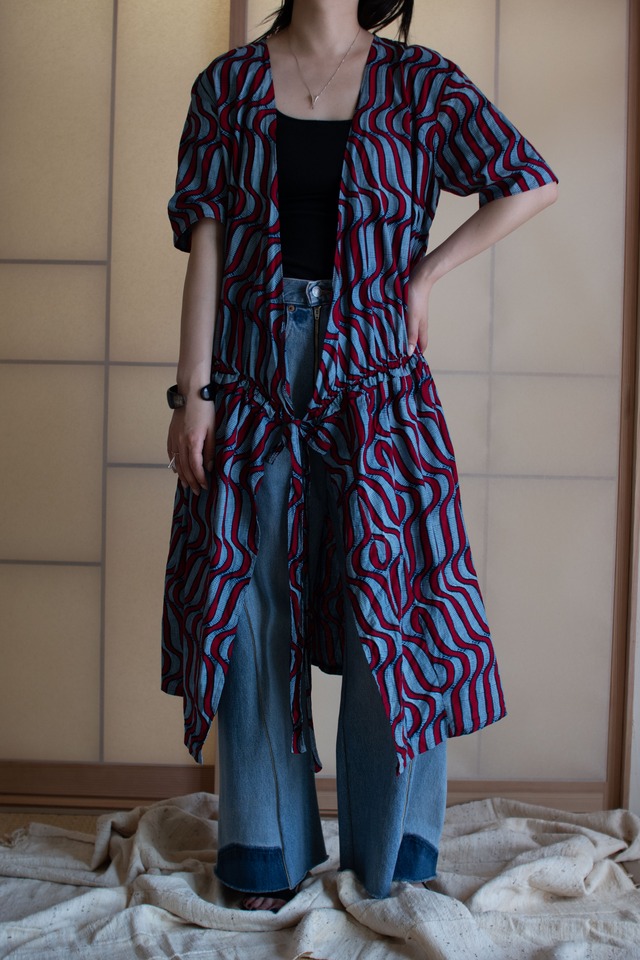 1980-90s Ethnic print cardigan