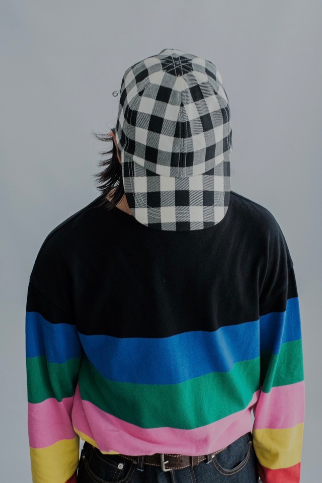 【TSTS】GINGHAM WOOL DRAWSTRING CAP