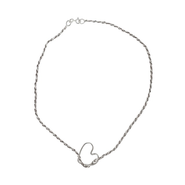 [N007]Silver 925 Heart motif necklace