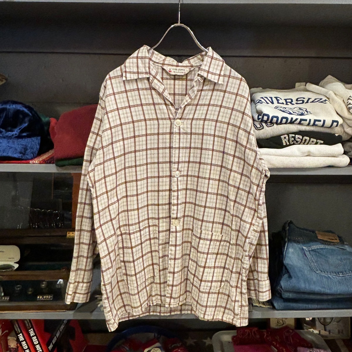 50s WELDON L/S loop Collar Pajama Shirt | VOSTOK