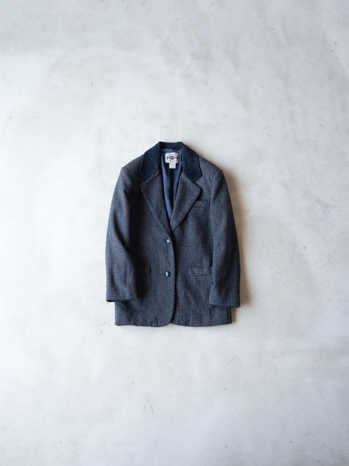 "County Seat" used Wool crazy pattern houndtooth jacket
