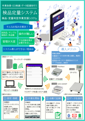 検品定量システム + DP-6301ⅡK-150 （防水台はかりセット）