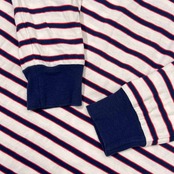 POLO RALPH LAUREN ポロラルフローレン ボーダー 長袖 ワンピース XS/レッド×ホワイト系 レディース