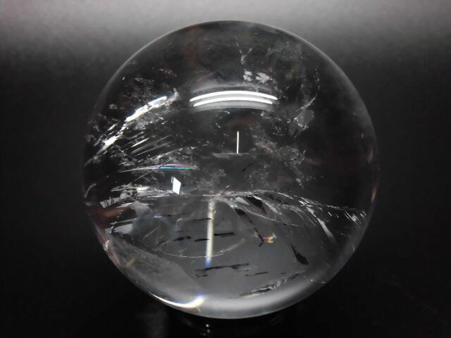 【送料無料】【高品質】72mm ブラジル産天然レインボー水晶玉 no.5