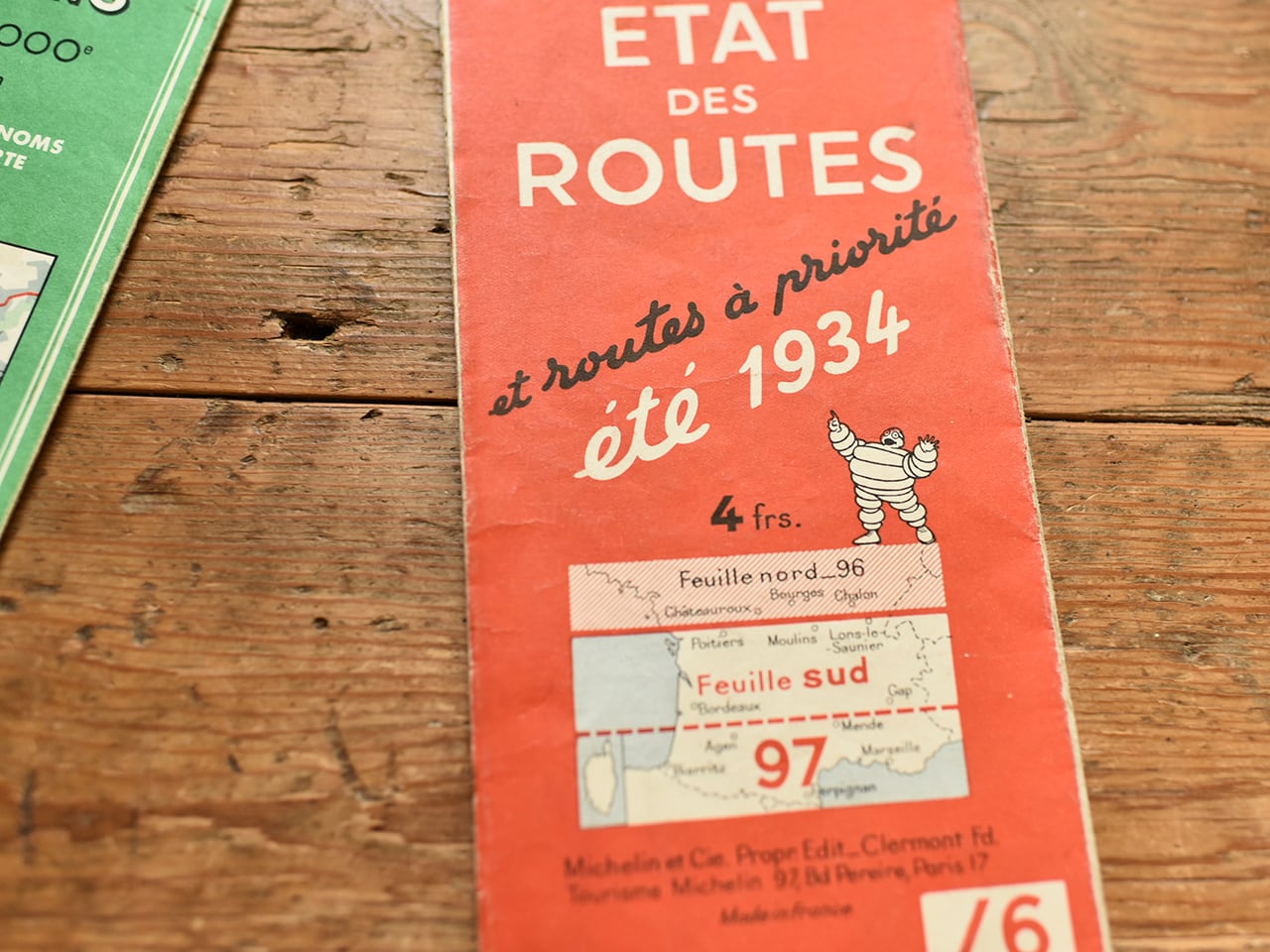 ミシュランの古い地図 #97 ETAT des ROUTES *フランスアンティーク