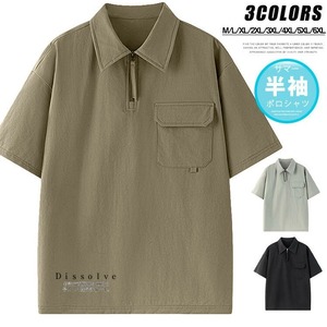 tシャツ 半袖 半袖tシャツ メンズ 3色 M-6XL ハーフジップ 無地 通気性 スポーツ 速乾 25LT312