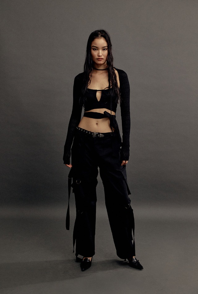 [threetimes] D ring halter top black 正規品 韓国ブランド 韓国通販 韓国代行 韓国ファッション トップス