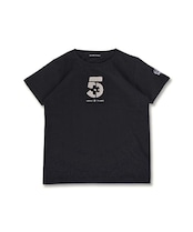 5ロゴプリントコンパクトTシャツ (BLACK) CQ-49005