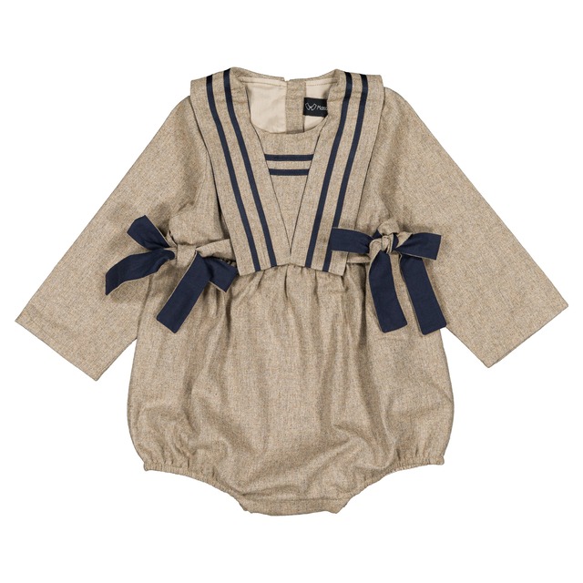 予約【Maison Marelle】Romper ODEON - heathered oatmeal / 11月上旬以降入荷
