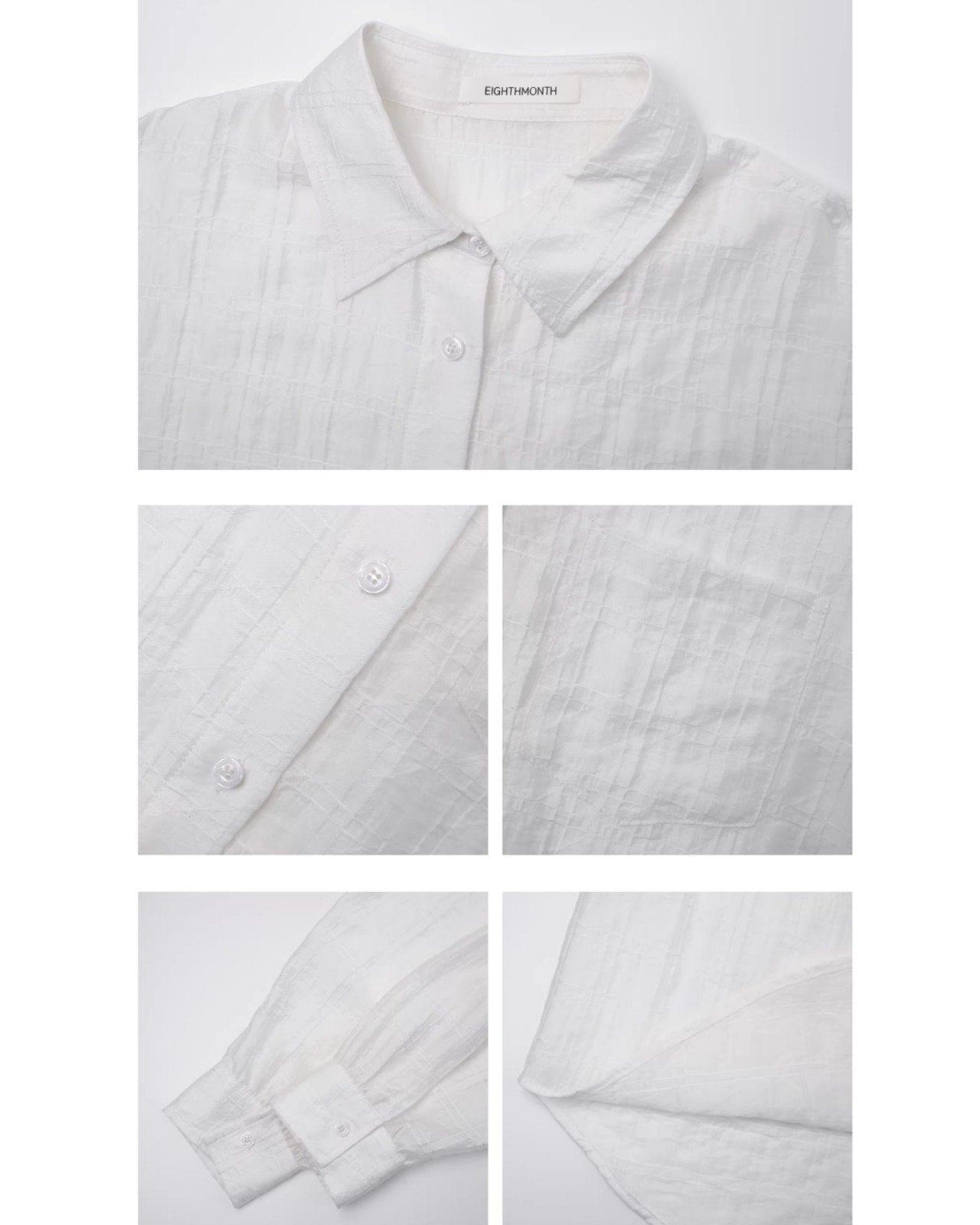 Sheer plaid oversized Shirt L0068