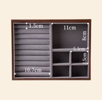 ジュエリーボックス 3段 鍵付き 木製 ウォールナット ガラス天板 アクセサリーケース 高級 宝石箱 多段収納 ベルベット内装 大容量